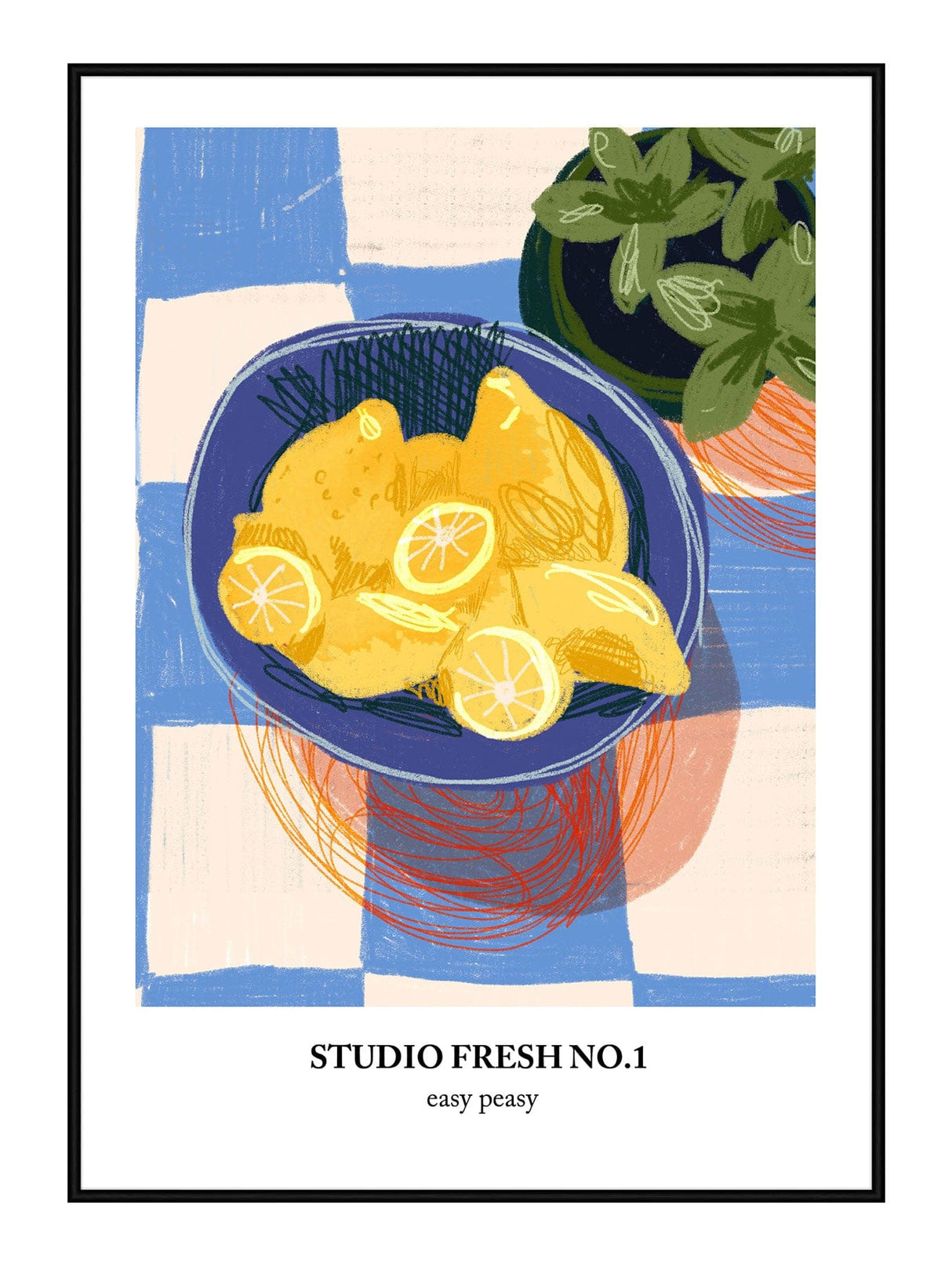 Studio Fresh - Easy Peasy 21 x 29,7 / A4 cm Plakat