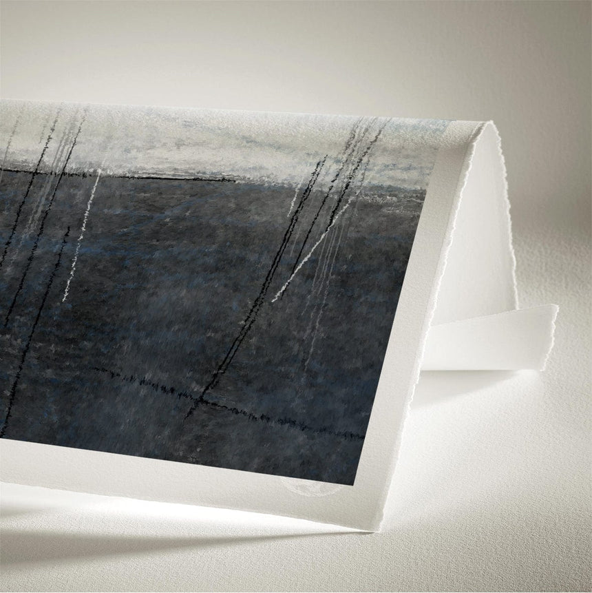 Luksus plakat med sort ramme - Blue And Black II - Artist Paper - Incado