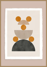 Luksus plakat med brun ramme - Balanced - Artist Paper - Incado