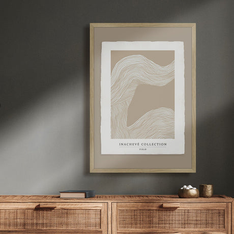 Luksus plakat med egetræsramme - Field Oak - Artist Paper - Incado