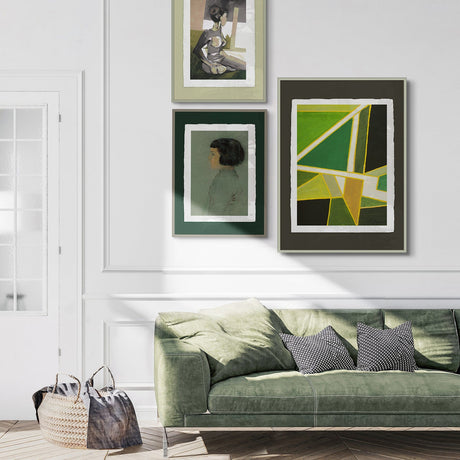 Green Geometric - Artist Paper - Colour Collection 50 x 70 cm Artist Paper