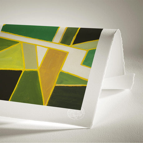 Luksus plakat med grøn ramme - Green Geometric - Artist Paper - Incado