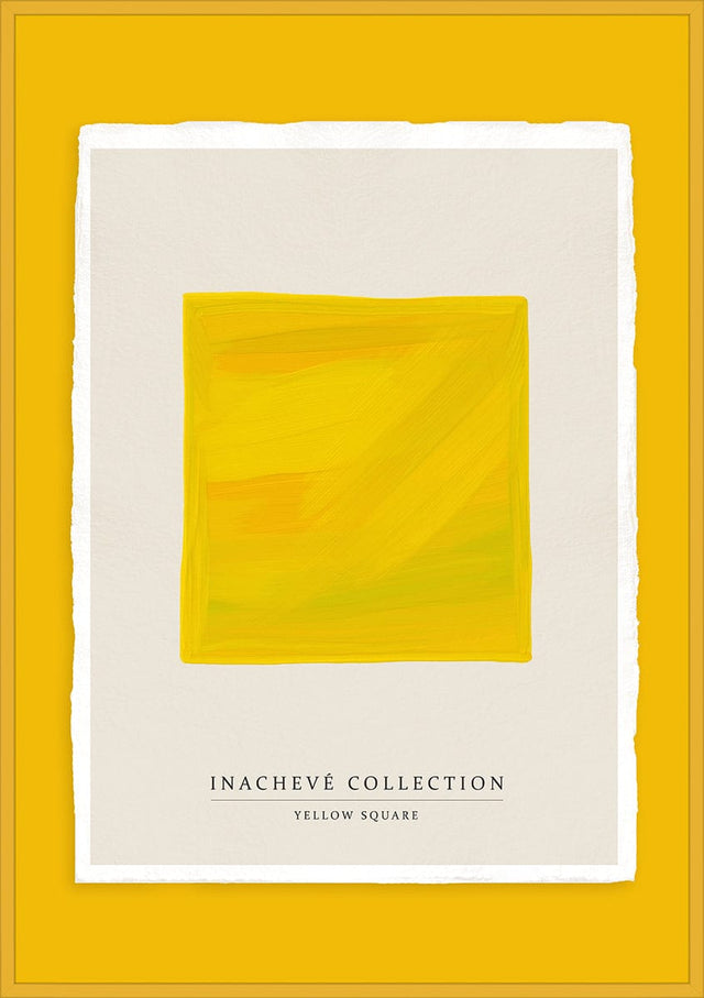 Luksus plakat med gul ramme - Yellow Square - Artist Paper - Incado