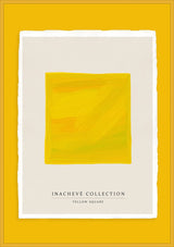 Luksus plakat med gul ramme - Yellow Square - Artist Paper - Incado