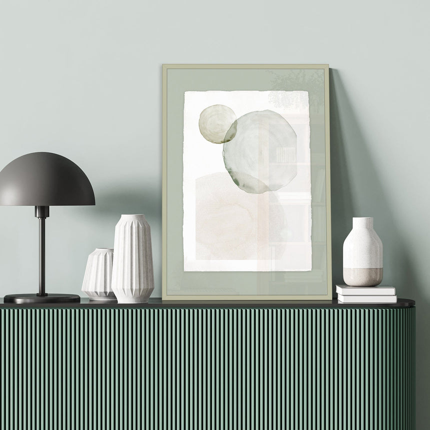 Luksus plakat med grøn ramme - Bubble Tea - Artist Paper - Incado
