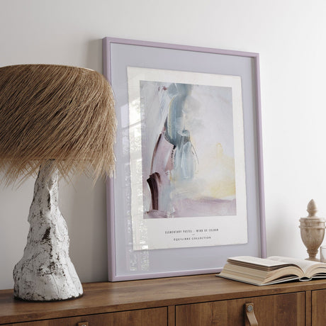 Luksus plakat med lilla ramme - Elementary Pastel - Wind of Colours I - Artist Paper - Incado