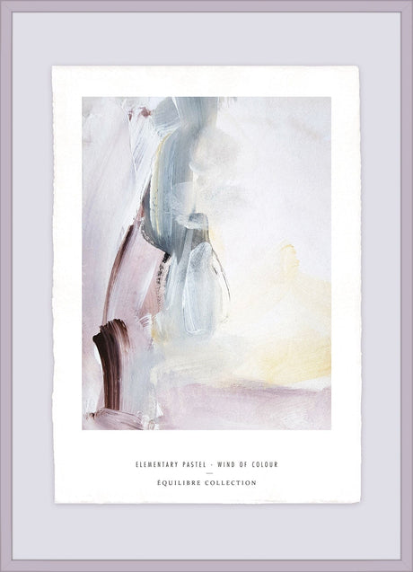 Luksus plakat med lilla ramme - Elementary Pastel - Wind of Colours I - Artist Paper - Incado