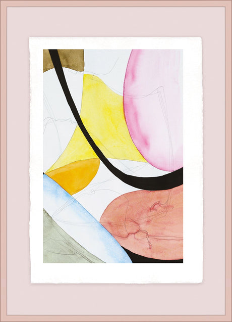 Luksus plakat med lyserød ramme - Shapes - Artist Paper - Incado