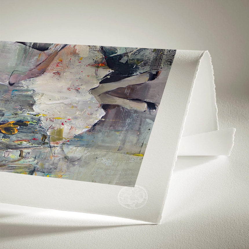 Luksus plakat med grå ramme - Thoughtful Woman - Artist Paper - Incado