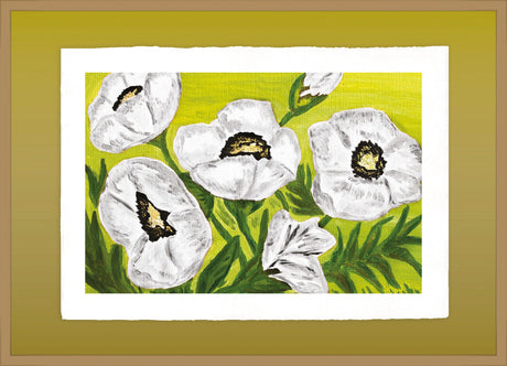 White Flowers - Artist Paper - Colour Collection 50 x 70 cm Artist Paper