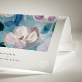 Luksus plakat med hvid ramme - Blue Flowers - Artist Paper - Incado