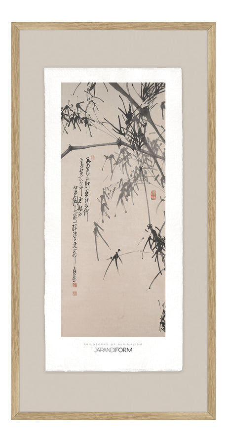 Luksus plakat med egetræsramme - Bamboo I - Artist Paper - Incado