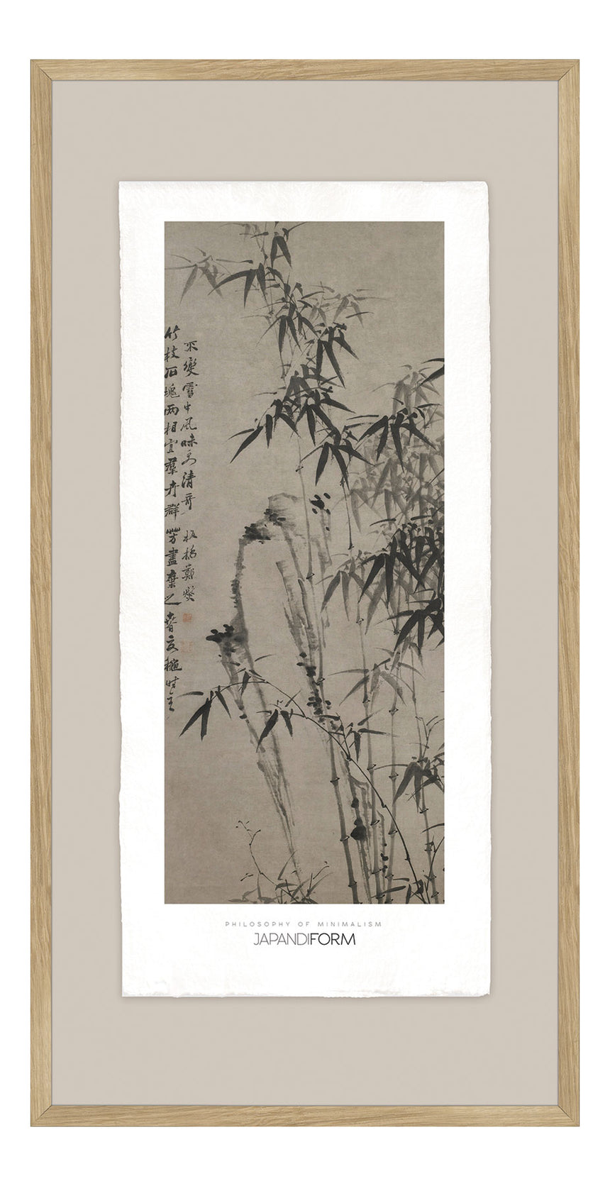 Luksus plakat med egetræsramme - Bamboo II - Artist Paper - Incado