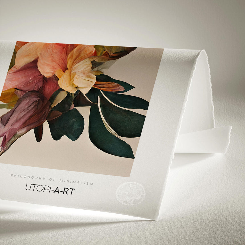 Luksus plakat med egetræsramme - Floral Swirl I - Artist Paper - Incado