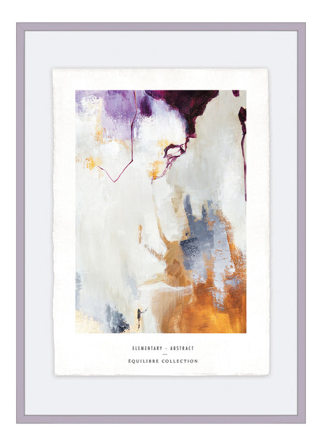 Luksus plakat med lilla ramme - Abstract V - Artist Paper - Incado