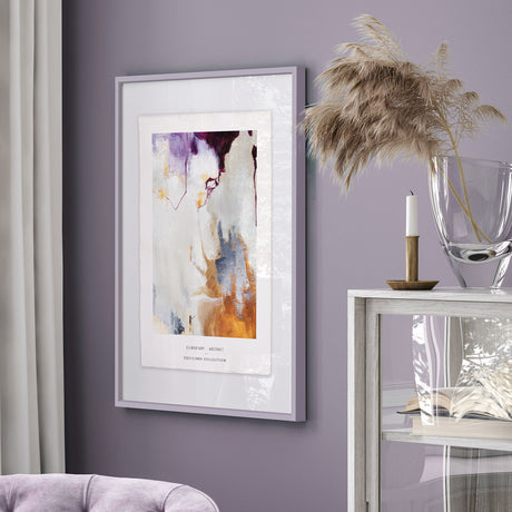 Luksus plakat med lilla ramme - Abstract V - Artist Paper - Incado