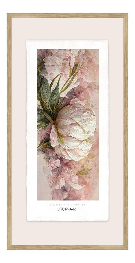 Luksus plakat med egetræsramme - Peonies I - Artist Paper - Incado