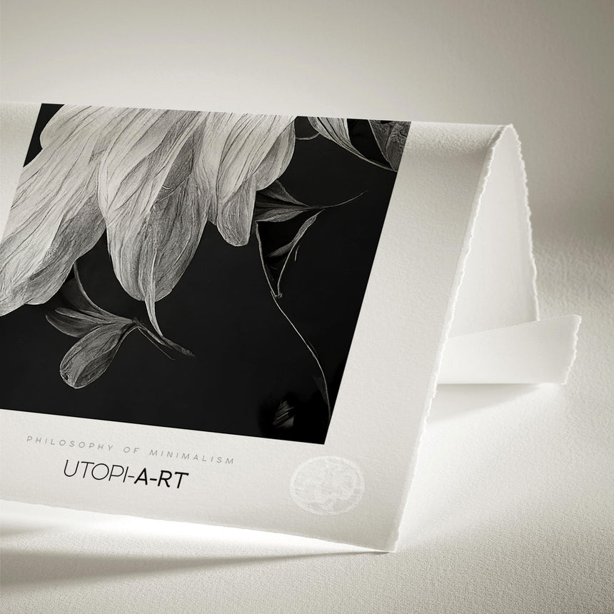 Luksus plakat med sort ramme - Floral Monochrome I - Artist Paper - Incado