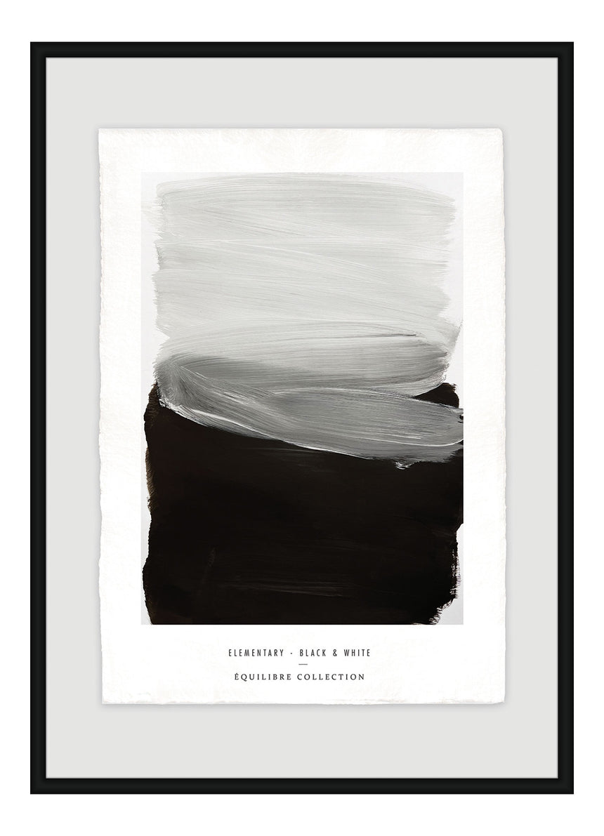 Luksus plakat med sort ramme - Strokes II - Artist Paper - Incado