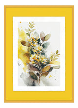 Luksus plakat med gul ramme - Yellow Bouquet - Artist Paper - Incado