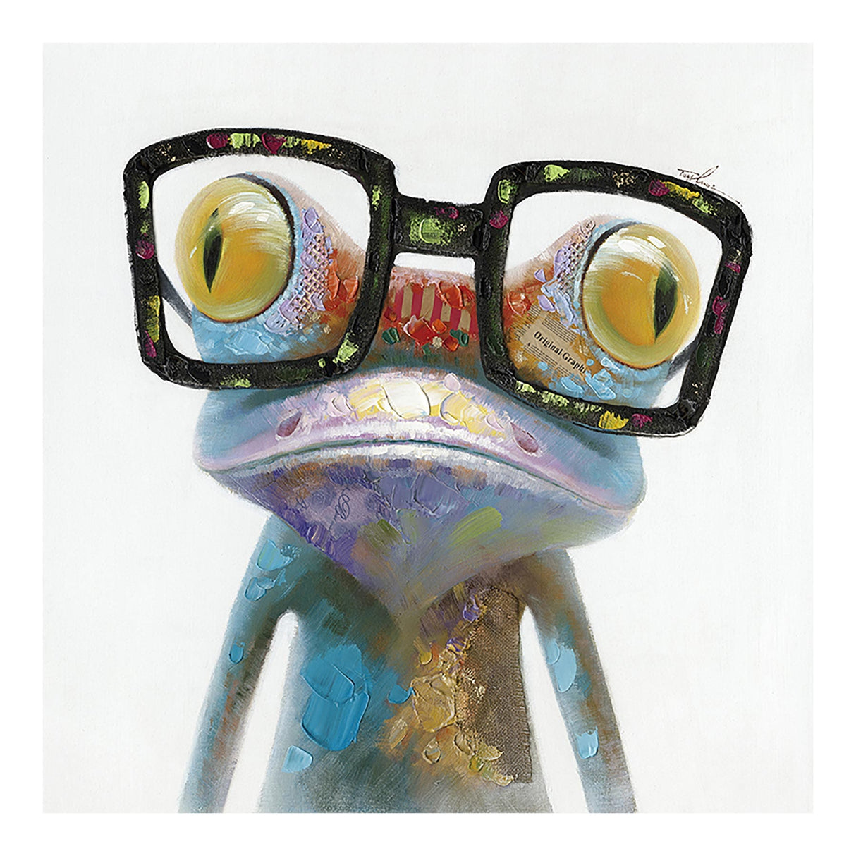 Froggy 100 x 100 cm Mixed Media