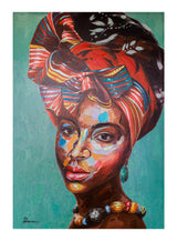 Håndlavet maleri - African Nobility - Mixed media