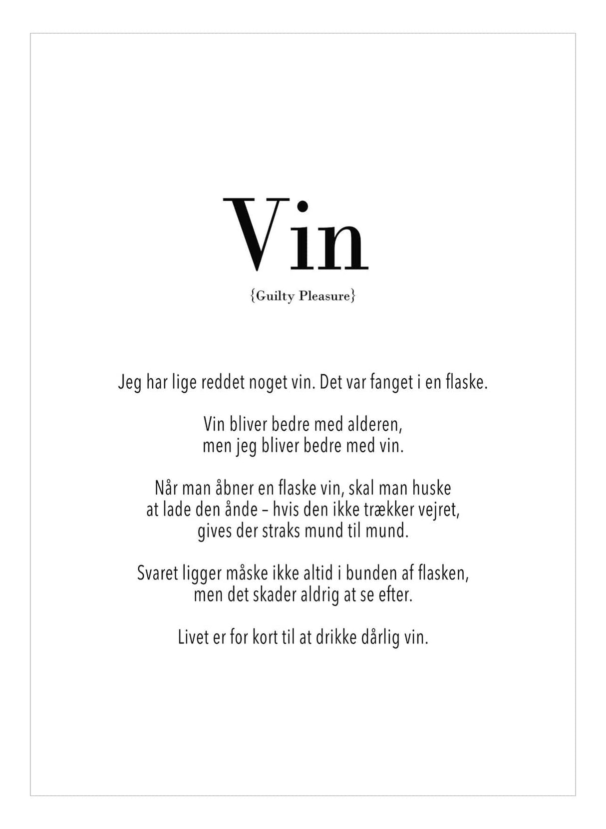 Vin 15 x 21  cm Art Cards