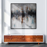 Håndlavet maleri med sort ramme - Blurred Skyline - Incado