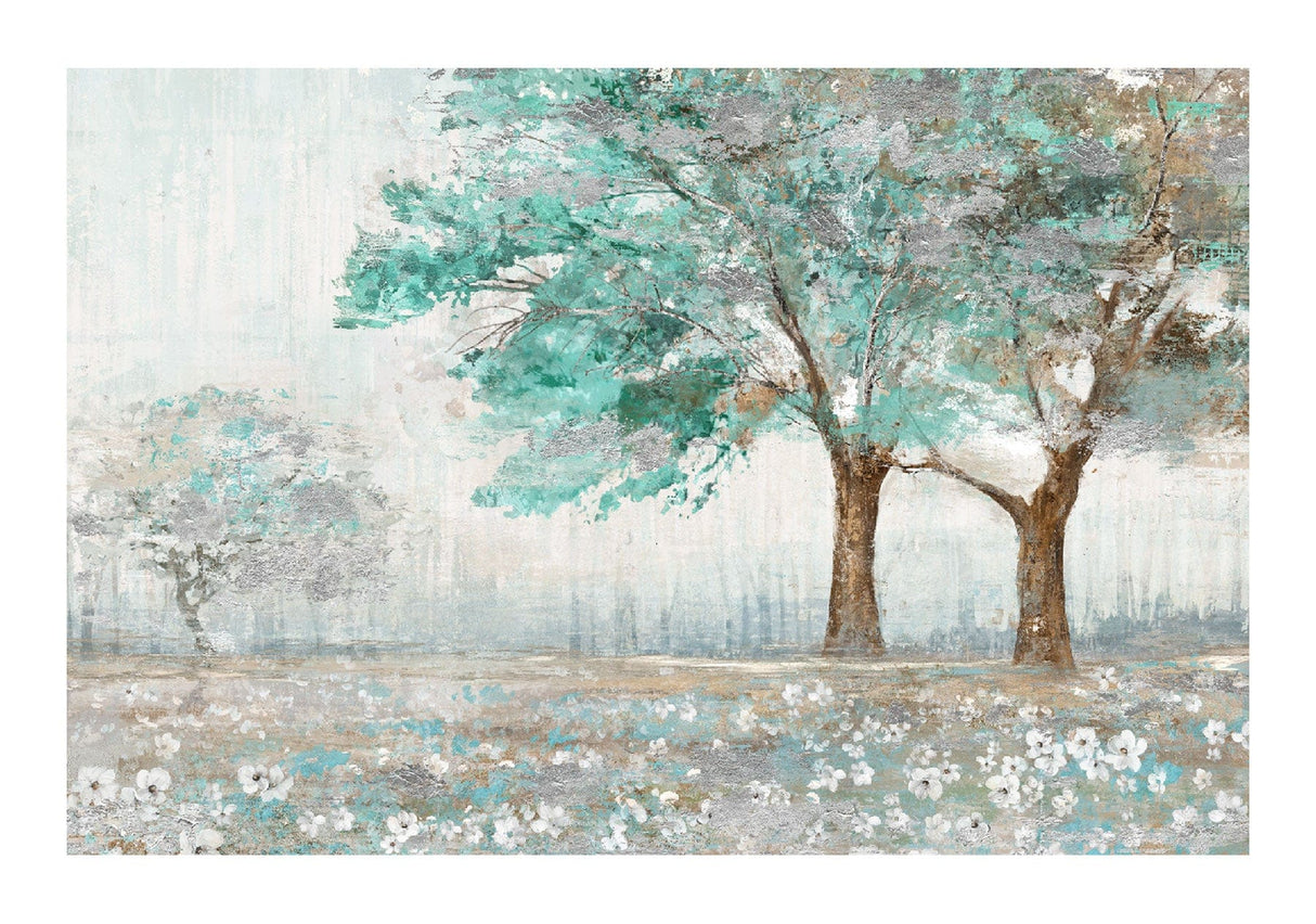 Maleri - Blue Trees - Mixed Media 80 x 120 cm Mixed Media