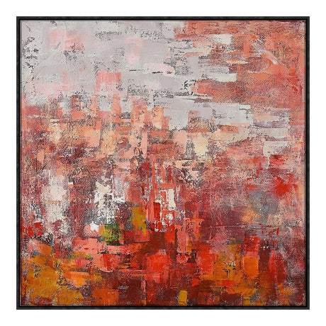 Red Feeling - 100x100 cm - Maleri 100 x 100  cm Håndmalet maleri