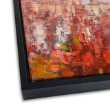 Håndlavet maleri med sort ramme - Red Feeling - Incado
