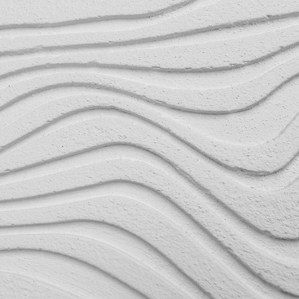 River - White - Shaped Art 50 x 70 cm Håndlavet