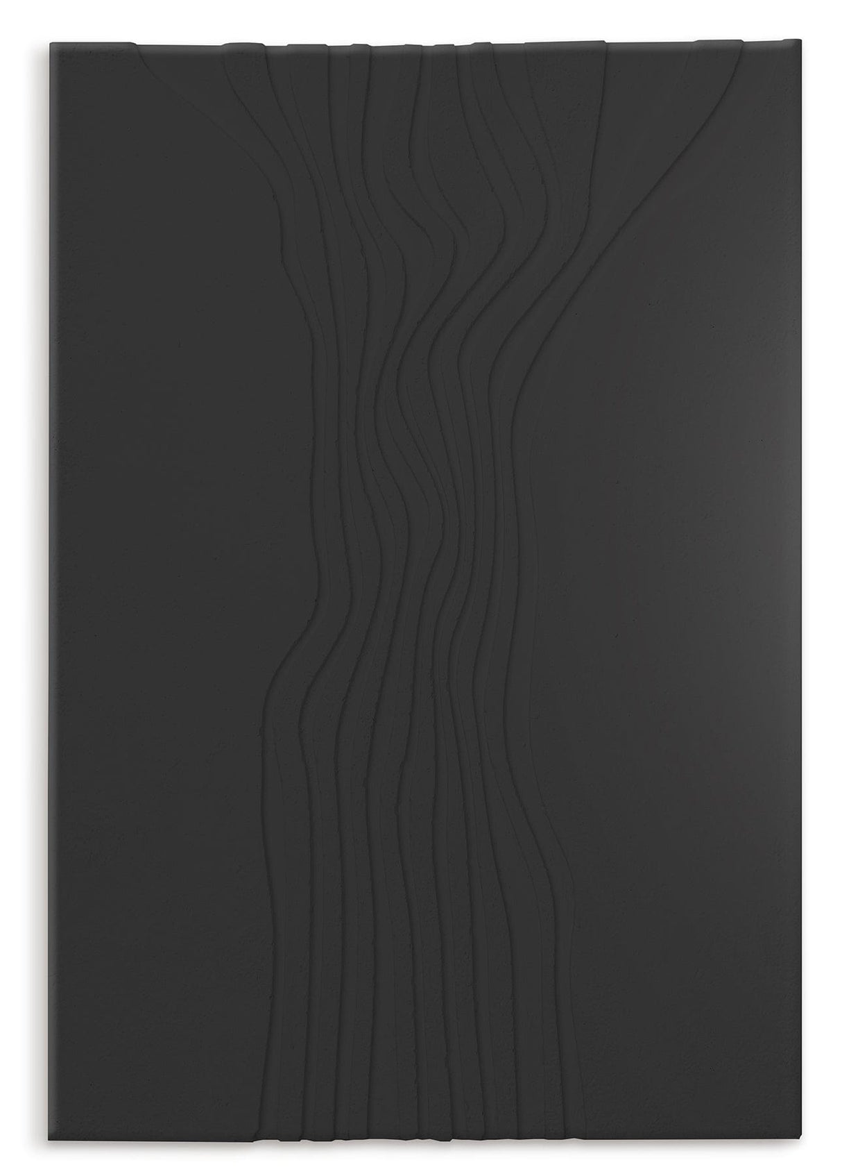 River - Black - Shaped Art 50 x 70 cm Håndlavet