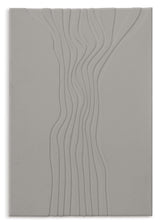 Struktur maleri - River Grey - Shaped Art - Incado