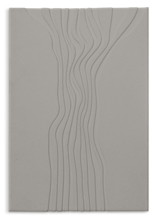 Struktur maleri - River Grey - Shaped Art - Incado