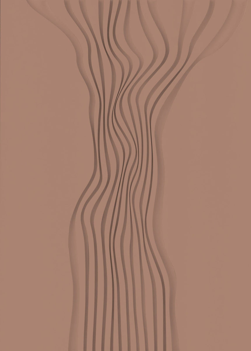 Struktur maleri - River - Terracotta - Shaped Art
