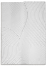 Field - White - Shaped Art 50 x 70 cm Håndlavet