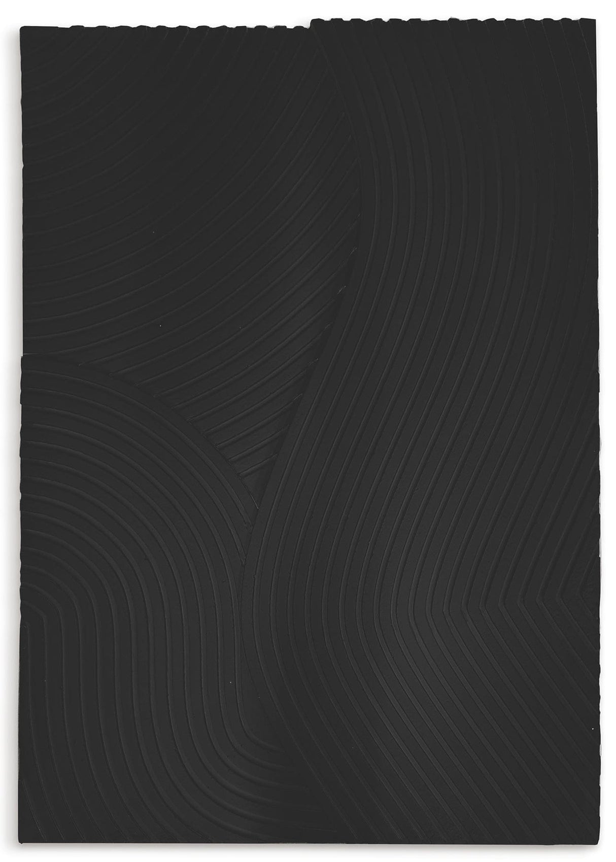 Field - Black - Shaped Art 50 x 70 cm Håndlavet