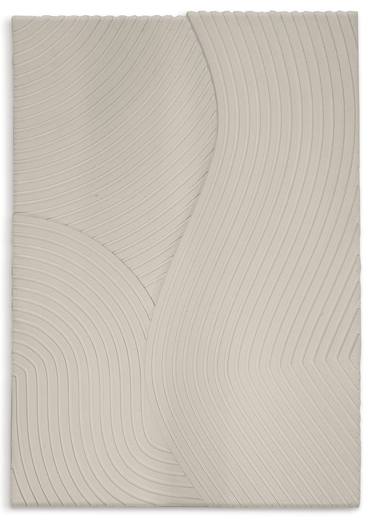 Field - Beige - Shaped Art 50 x 70 cm Håndlavet