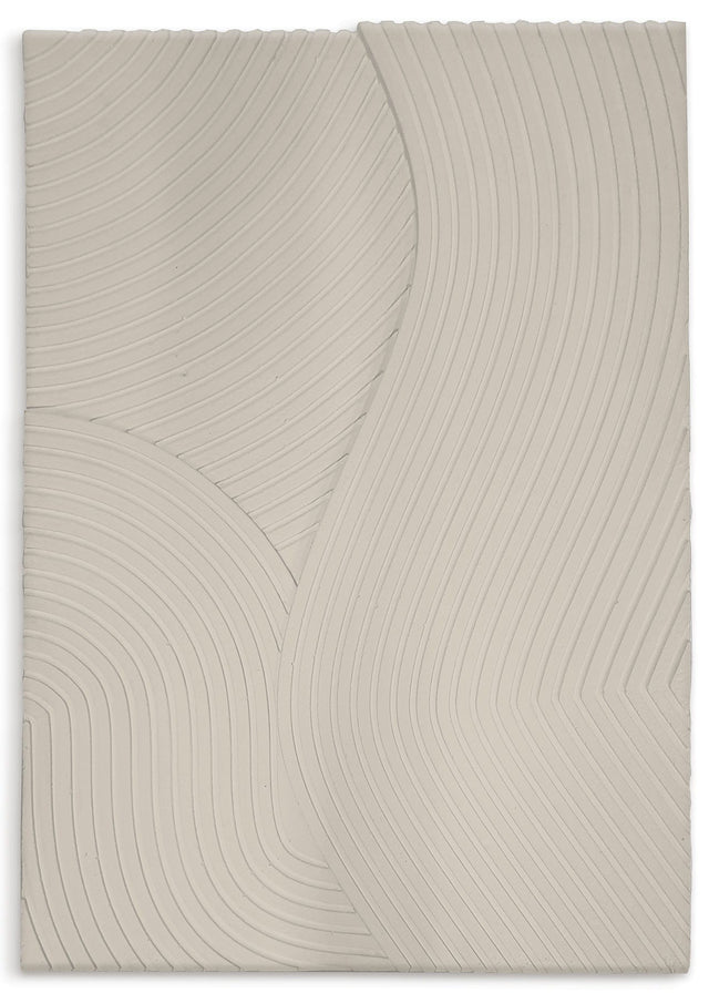 Field - Beige - Shaped Art 50 x 70 cm Håndlavet