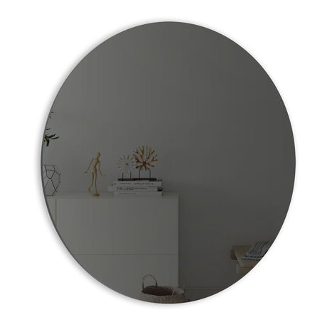 Varm Grå/Røgfarvet - Rundt spejl Ø80 cm Spejl