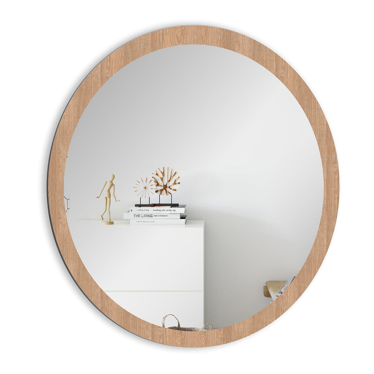 Wooden Oak - Small Ø60 cm Spejl