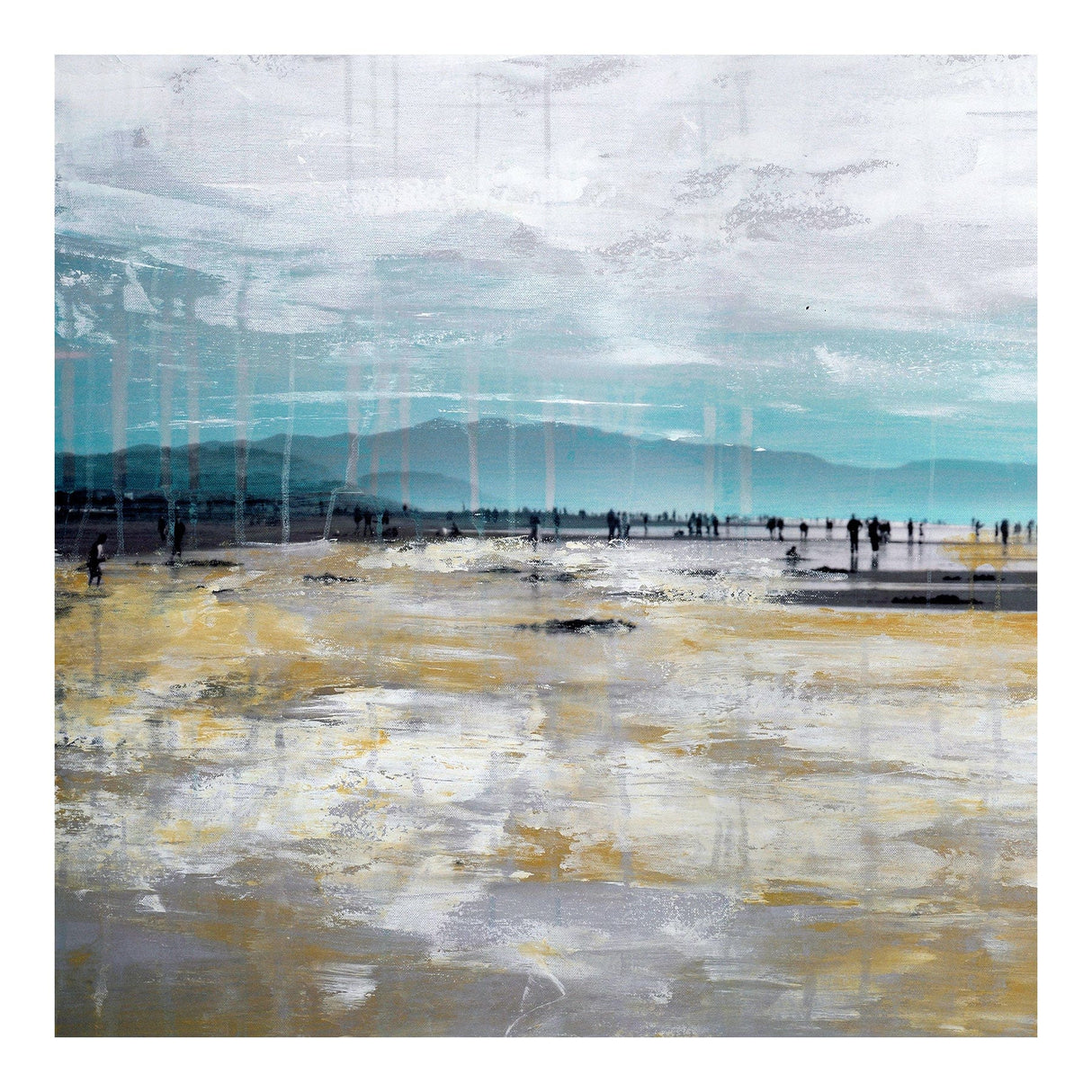 A Day At The Beach II 100 x 100  cm Lærredstryk