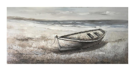 Håndlavet maleri - Lonely Boat - Incado