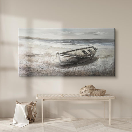 Håndlavet maleri - Lonely Boat - Incado