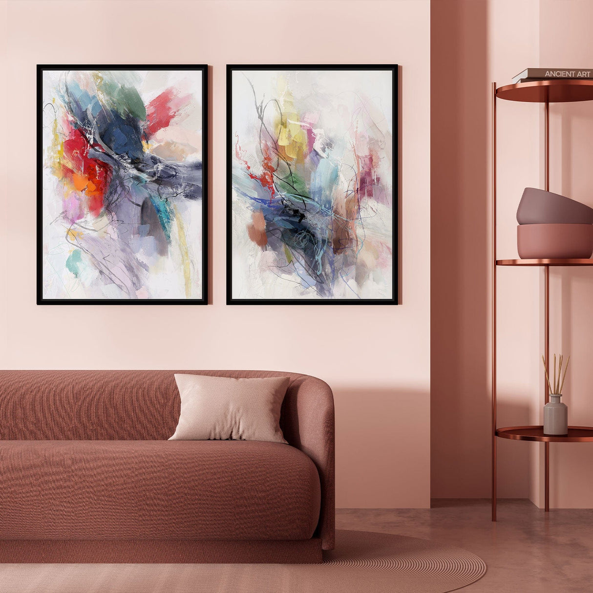 Maleri - Abstract Storm II - Mixed Media