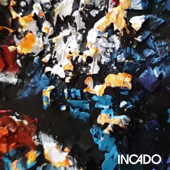 Håndlavet maleri med sort ramme - Born in Colors II - Incado